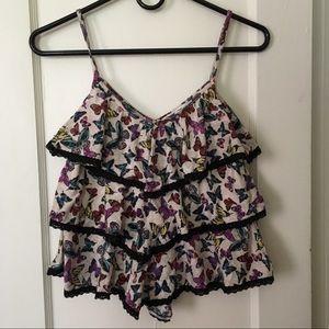 Forever 21 Layered Butterfly Tank